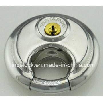 Stainless Steel Discus Padlock with Shrouded Shackle (203)
